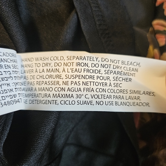 NWT Dex XS Velvet Burnout Dress, wrap style, midi length, with floral design - Picture 14 of 14